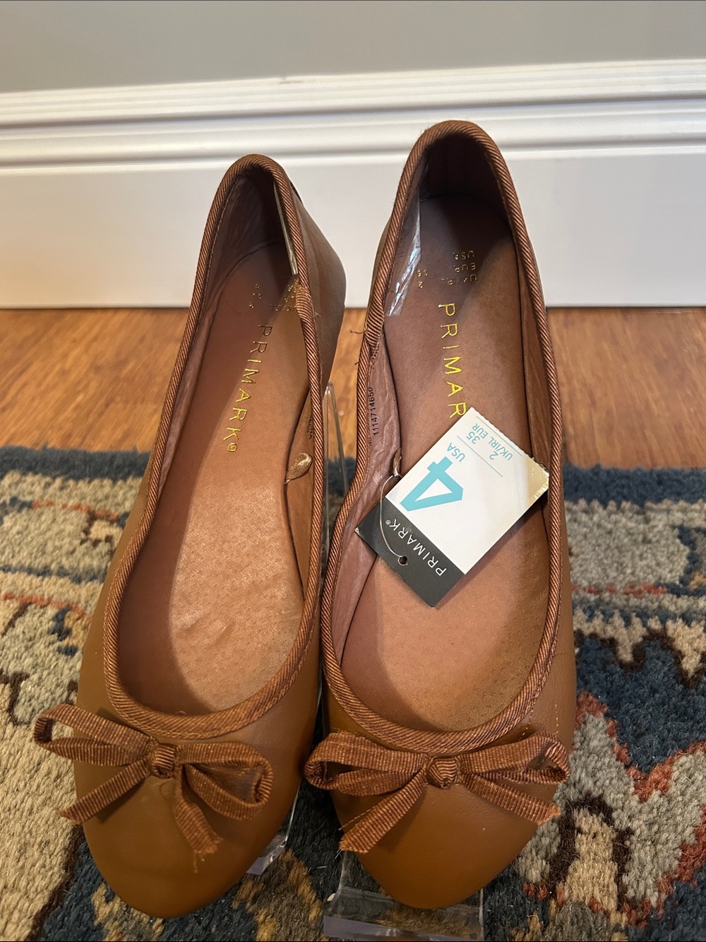 Primark Women's Brown Bow Ballet Flats